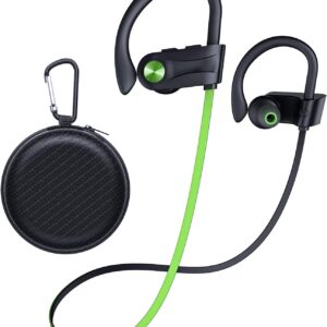 JOYWISE Bluetooth Headphones, Wireless Earbuds IPX7 Waterproof for Gym | Bluetooth 5.3 Headphones with 16Hrs Playtime Stereo Bass Headsets with Mic Running Headsets with Earhooks for Sports Running