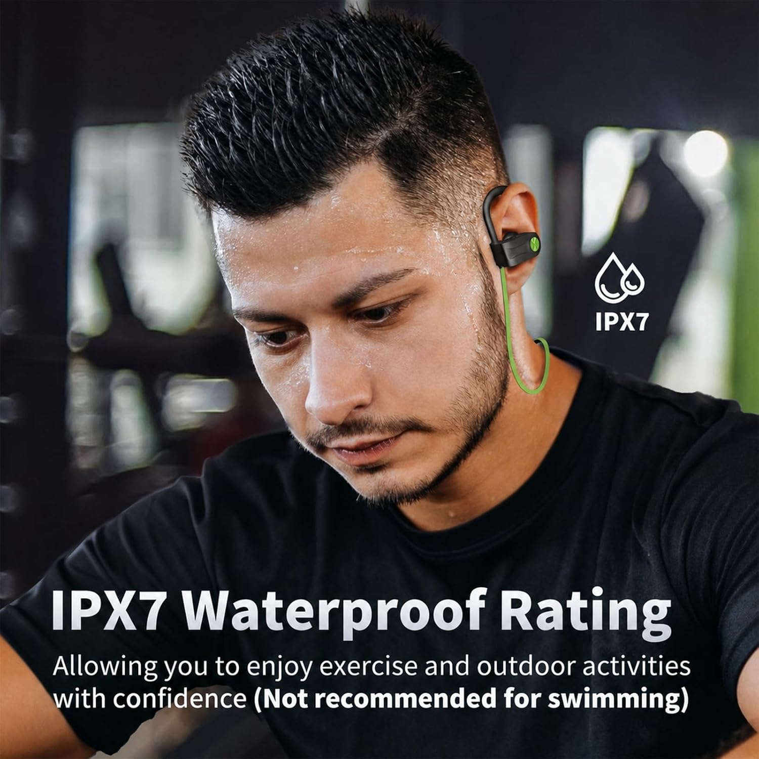 JOYWISE Bluetooth Headphones, Wireless Earbuds IPX7 Waterproof for Gym | Bluetooth 5.3 Headphones with 16Hrs Playtime Stereo Bass Headsets with Mic Running Headsets with Earhooks for Sports Running - Image 4