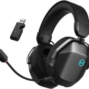 Edifier G5 MAX Gaming Headset, 305H Battery, THX Audio, Space Grey | 53mm Driver, AI Noise-Canceling Detachable Mic, RGB Lighting. Hi-Res Audio Wireless, Compatible with PC, Console & Mobile